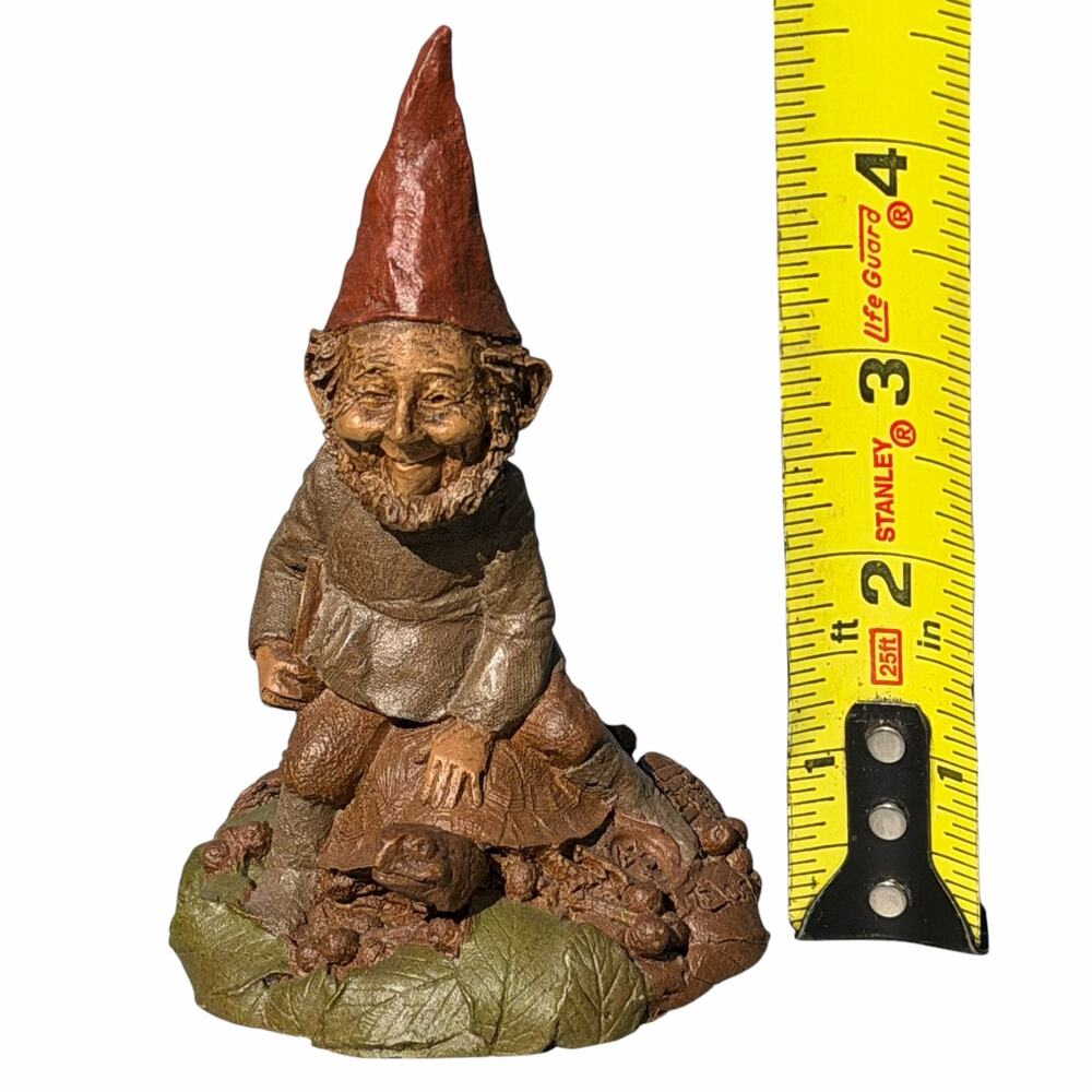 Tom Clark Pokey Gnome Figurine #45 with COA Cairn Studios Retired Riding Turtle